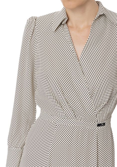 Abito Elisabetta Franchi donna AB865552E2 E84 burro nero a pois ELISABETTA FRANCHI | Abiti | AB865552E2E84
